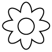 Icon einer Blumenblüte.