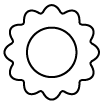 Icon einer Sonnenblumenblüte.