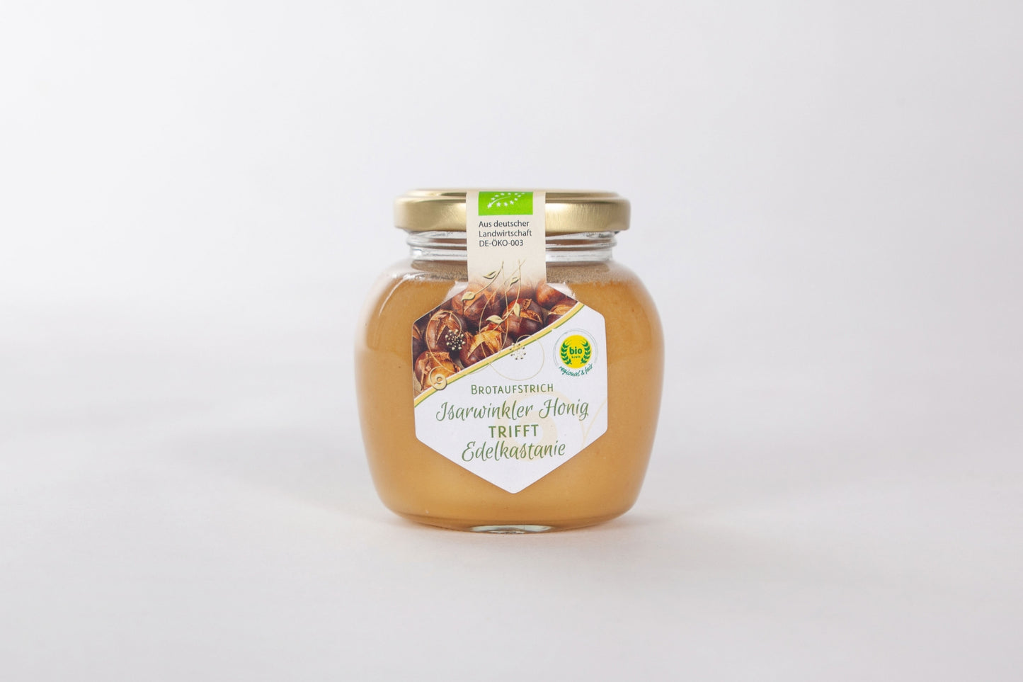 Bio-Brotaufstrich Honig trifft Edelkastanie von der Oberlandbrennerei aus Lenggries